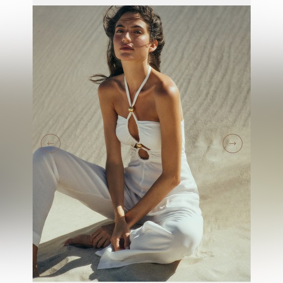 VIX Luana Detail Jumpsuit, size 2, White, $358 - Picture 3 of 7